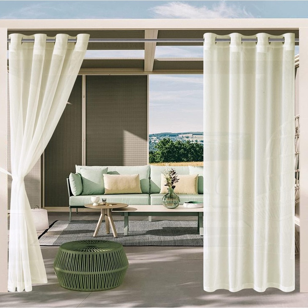 Ivory Sheer Outdoor Curtains